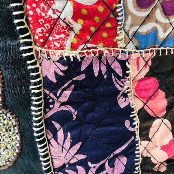 Boho Batik Beaded Indian Shoulder Tote Bag - Picture 3 of 6